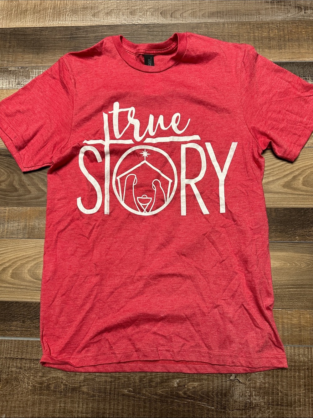 Red 'True Story' Graphic Tee